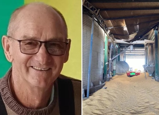 Rompimento de silo de milho causa morte de idoso e fere dois trabalhadores