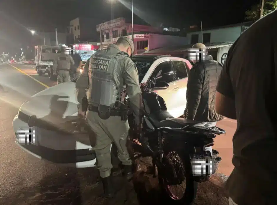 Motociclista fica ferido após colisão com carro em Panambi