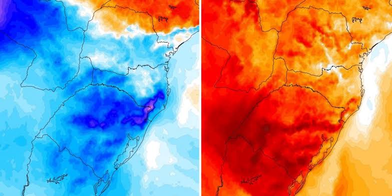 Choque térmico na virada do mês com frio abaixo de zero e depois calorão