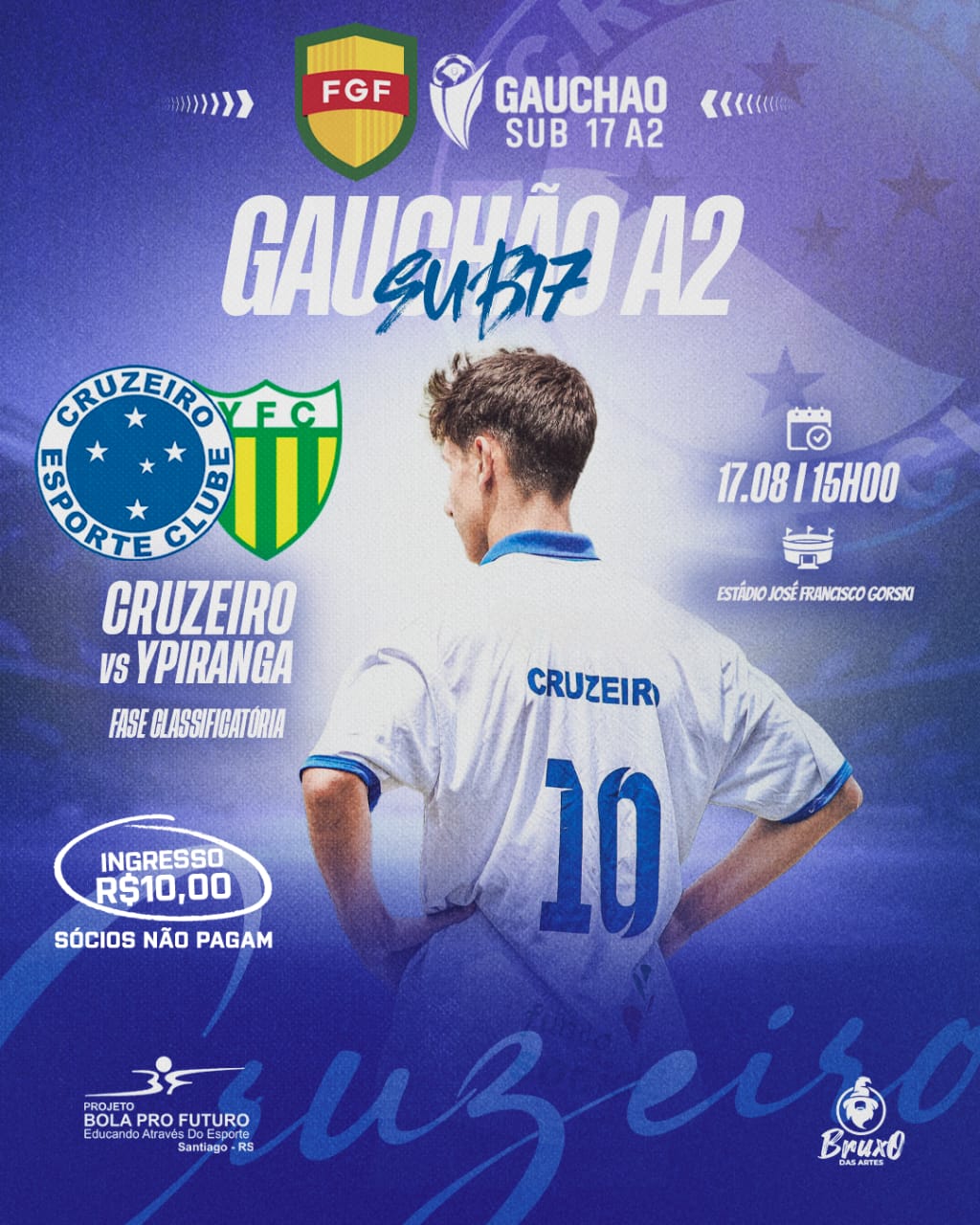 Jogo do Cruzeiro X Ipiranga neste sábado em Santiago