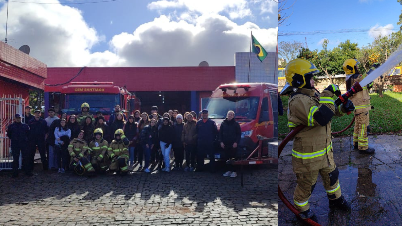 Alunos do Curso Técnico em Farmácia realizam visita técnica ao Corpo de Bombeiros de Santiago