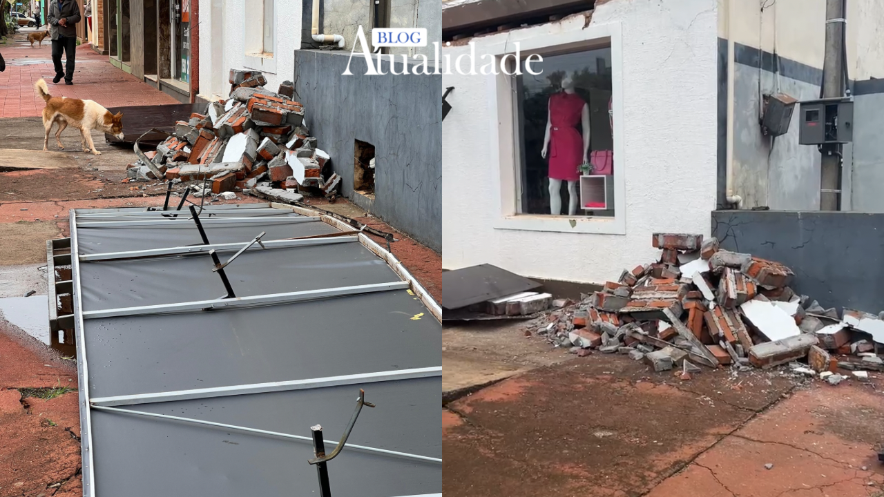 Fortes ventos e temporal causam estragos em Bossoroca