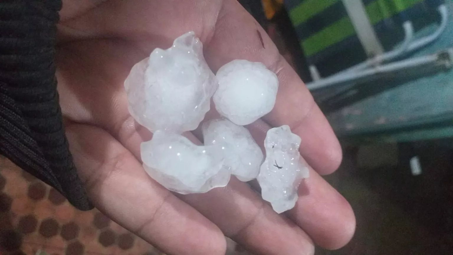 Granizo vai atingir muitas cidades nesta segunda-feira