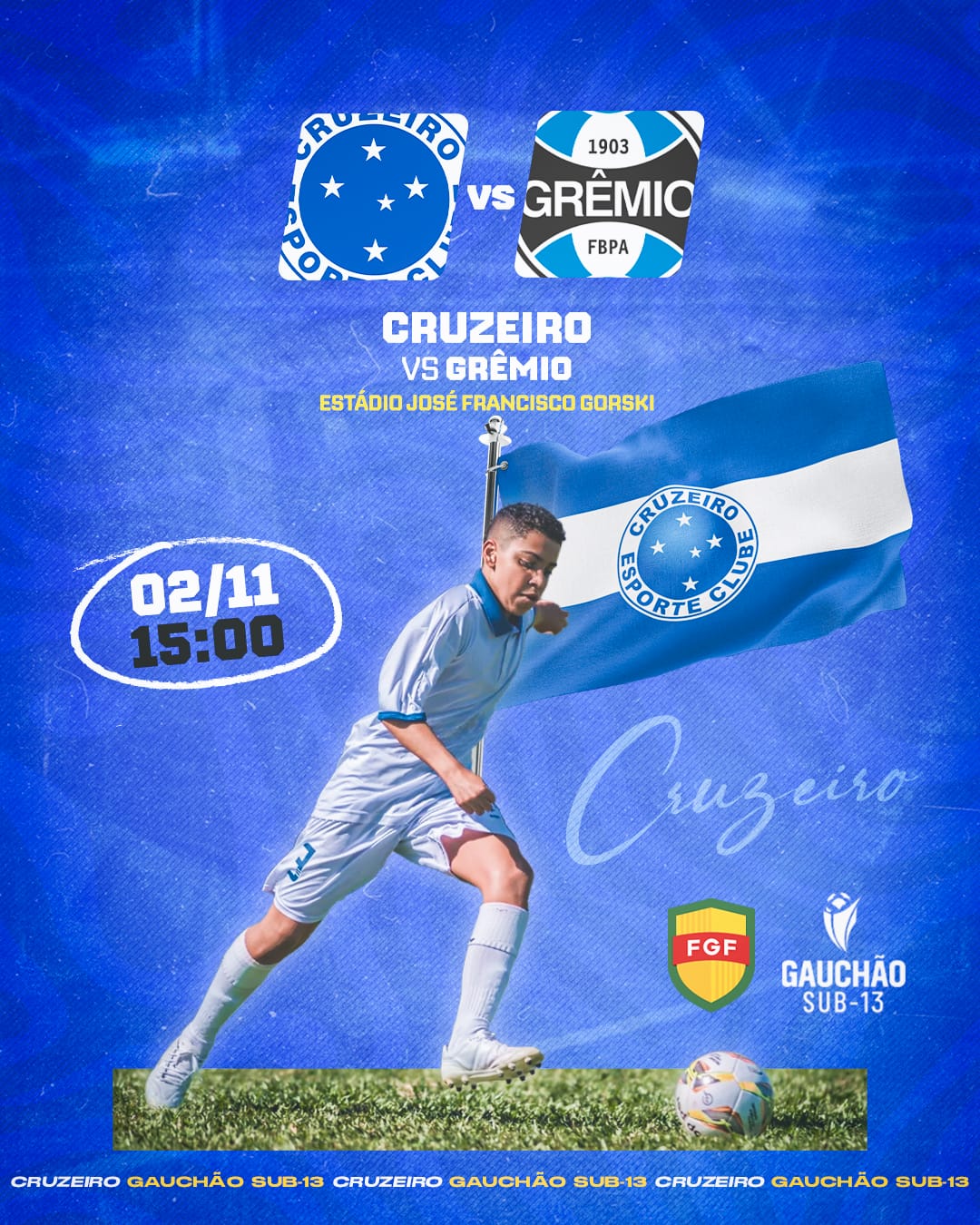 Cruzeiro e Grêmio se Enfrentam em Confronto Decisivo pelo Campeonato Gaúcho Sub-13
