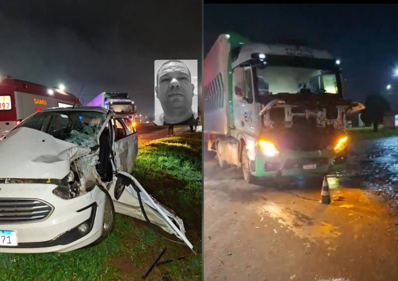 Homem morre em colisão entre carro e carreta na BR-285, em Ijuí
