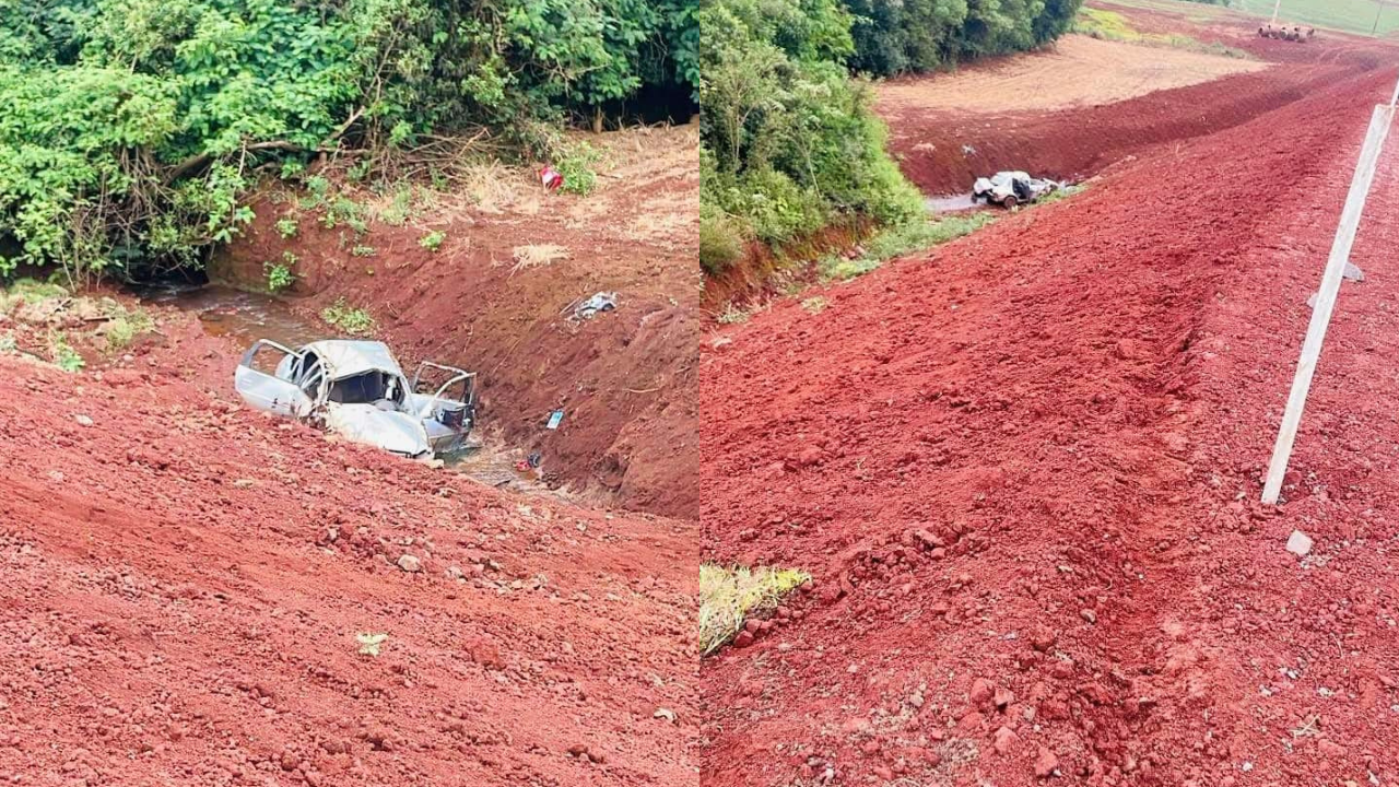 Homem é resgatado após 2 horas dentro de veículo acidentado na ERS-506 em Ibirubá