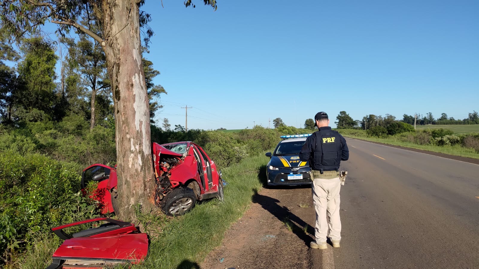 Mulher de 43 anos morre em grave acidente na BR-287, em Santiago