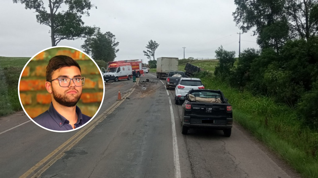 Jovem de 24 anos morre em colisão frontal na BR-158, em Júlio de Castilhos