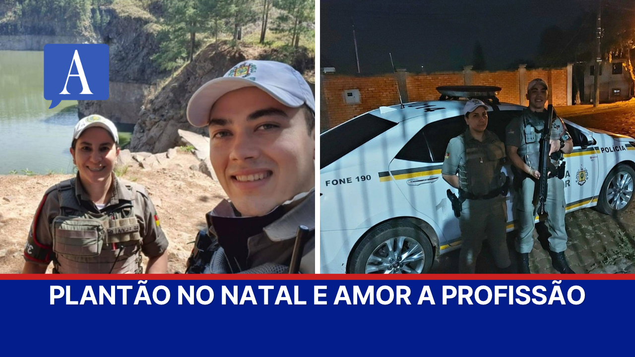Casal da Brigada Militar transforma plantões de Natal e Ano Novo em momentos de união e serviço à comunidade