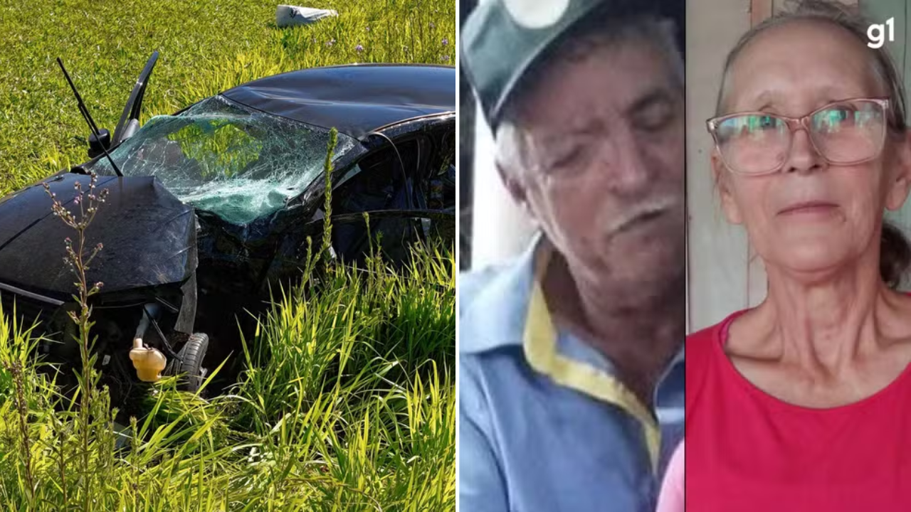 Casal de idosos morrem em acidente entre carro e ônibus em trevo da BR-277