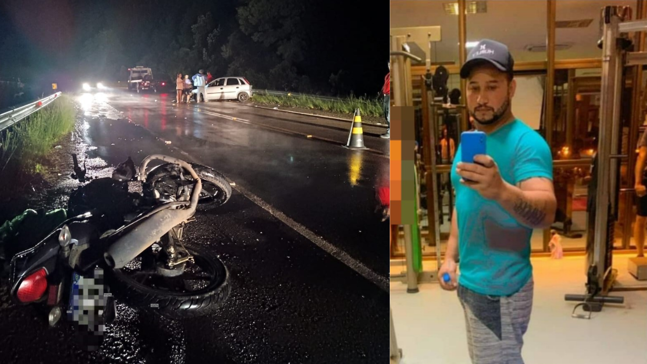 Colisão frontal entre moto e carro mata homem de 30 anos