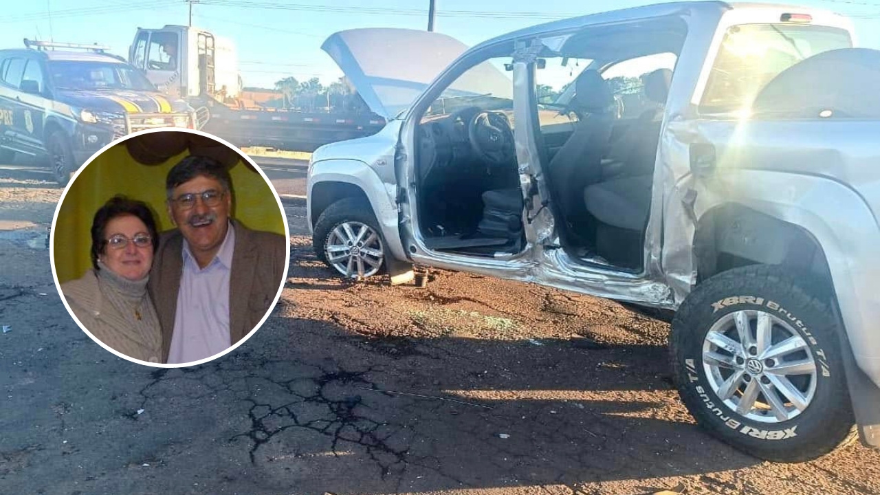 Mulher de Santiago morre em grave acidente em Caibaté; esposo está hospitalizado