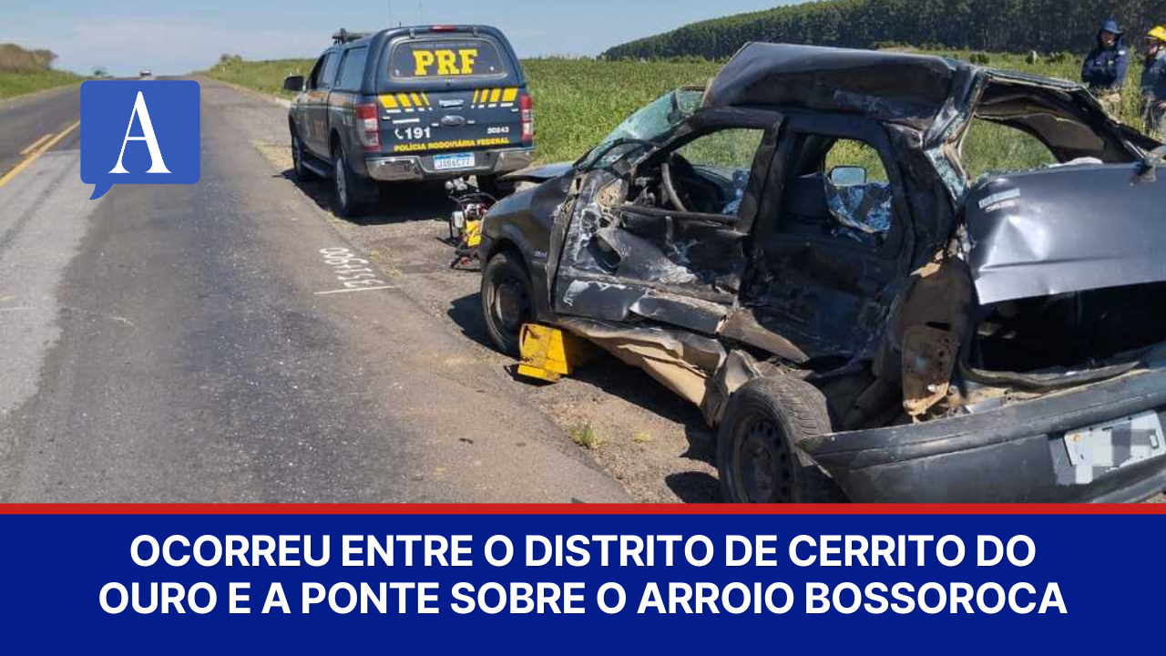 Três pessoas morrem em acidente de trânsito na BR-290, em São Sepé