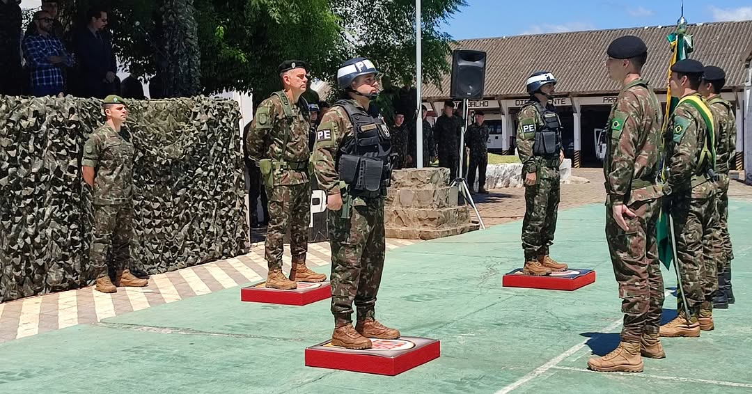 1º Pelotão de Polícia do Exército Mecanizado realiza Passagem de Comando em Santiago