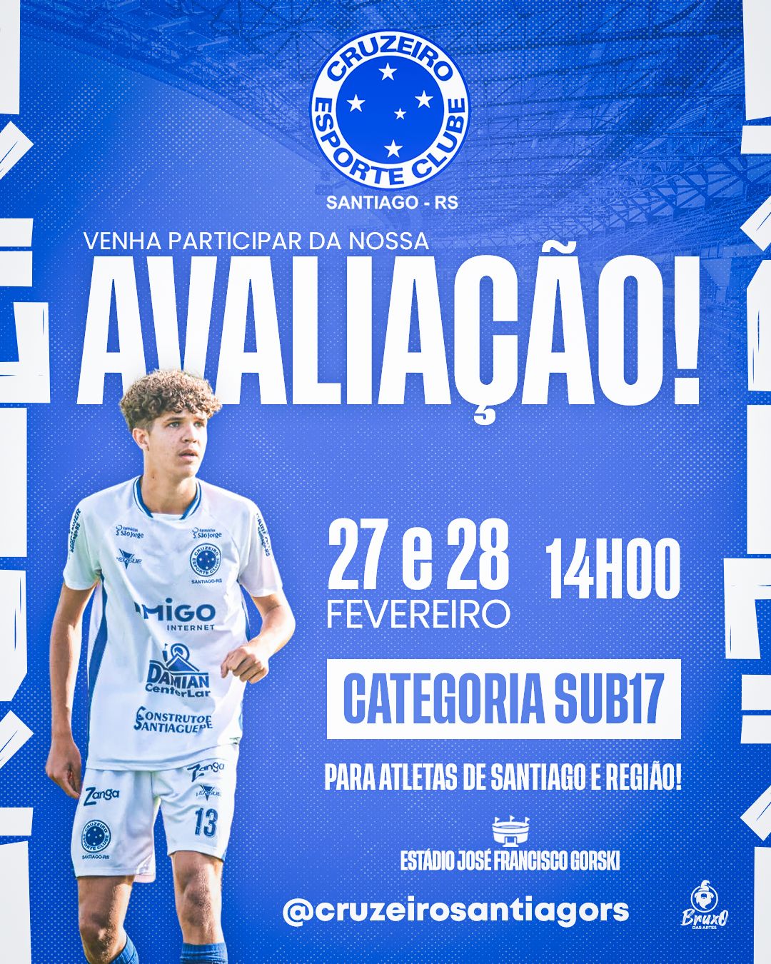 Cruzeiro de Santiago realiza avaliações para Campeonato Gaúcho Série A1 2025