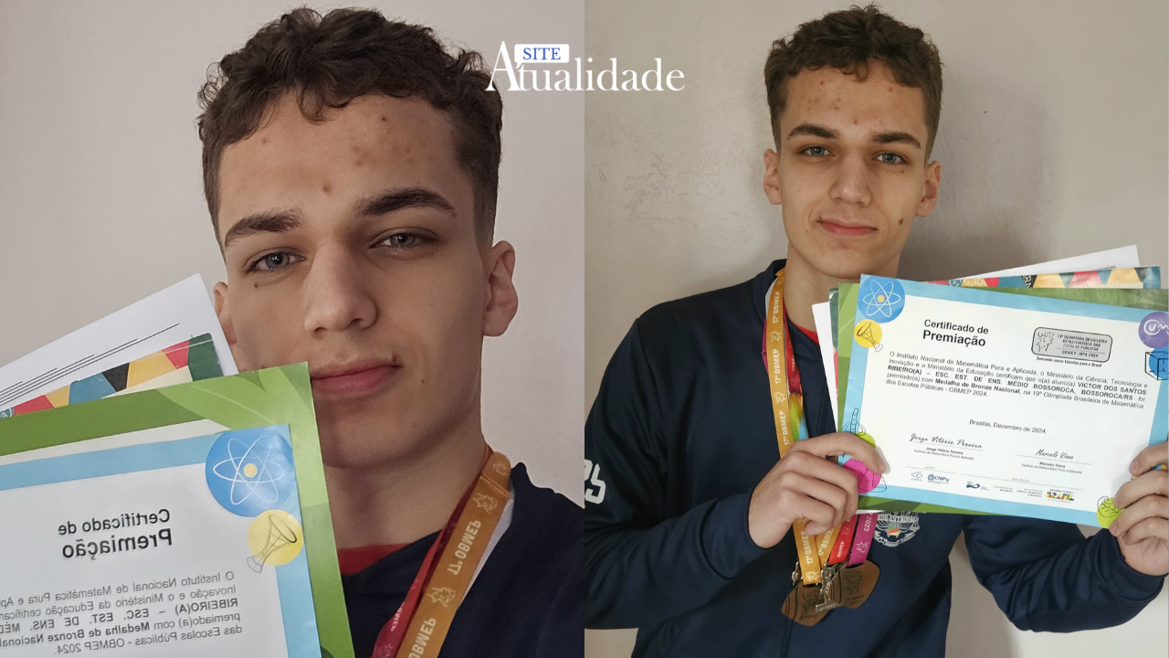 Estudante de Bossoroca se destaca na Olimpíada Brasileira de Matemática com rotina de estudos intensa e foco nos resultados