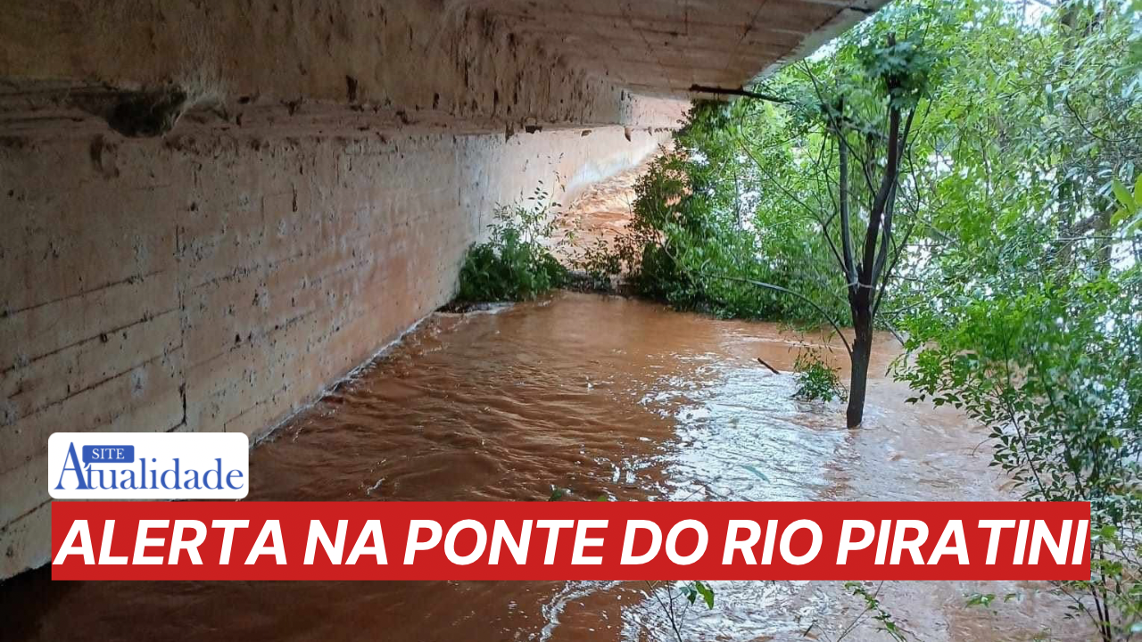 Água do Rio Piratini já alcança estrutura da ponte na ERS-168 e acende alerta entre Bossoroca e São Luiz Gonzaga