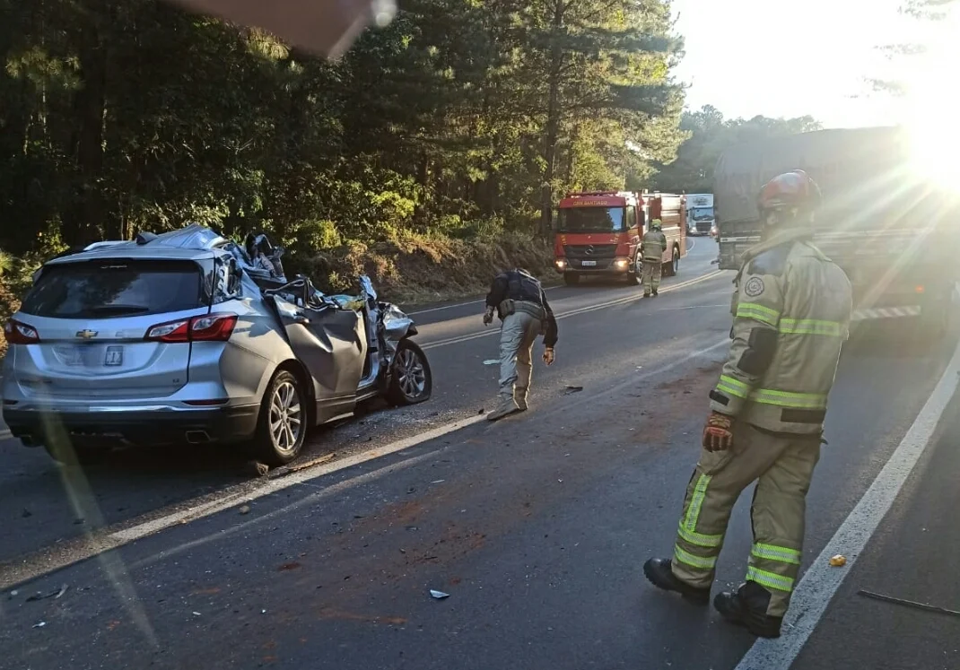 Grave acidente no km 354 da BR 287, em Jaguari, causa a morte de uma mulher