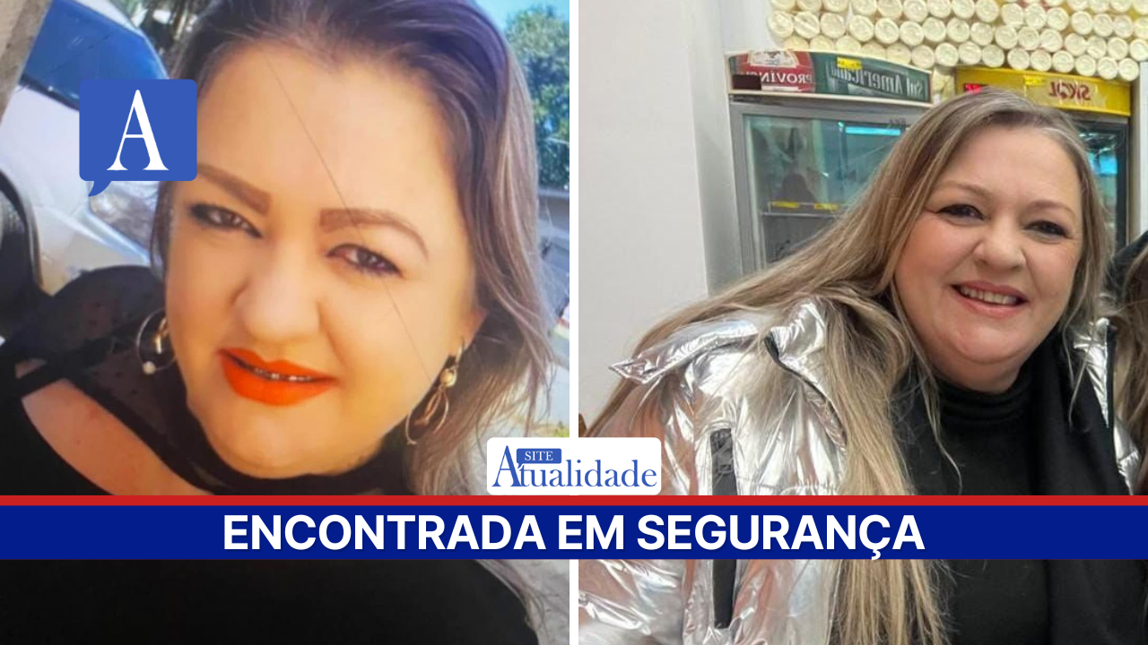 Mulher desaparecida em Santiago é encontrada com segurança e já está com a família