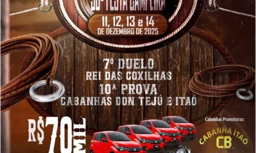 CTG Coxilha de Ronda prepara 36ª Festa Campeira com mais de R$ 70 mil em prêmios e grandes duelos de laço em dezembro de 2025